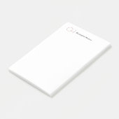 Erstmaliges Monogramm Modernes, Minimalistisches S Post-it Klebezettel (angewinkelt)