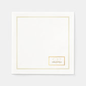 Erstmaliges Monogramm + Name, Hochzeit Serviette (Vorderseite)