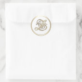 Erstmaliges Monogramm Z (Gold und Verzierte Farbe) Runder Aufkleber (Tasche)
