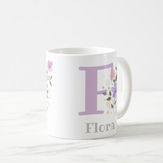 Erstmaliges Plus Flora mit Blume Kaffeetasse (VorderseiteRechts)