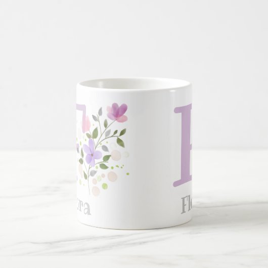 Erstmaliges Plus Flora mit Blume Kaffeetasse (Mittel)