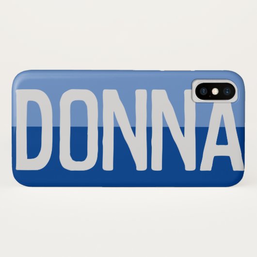 Erstmaliges Plus Name Donna mit Blume Case-Mate iPhone Hülle (Rückseite (Horizontal))