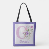 Erstmaliges Plus Name Grace mit Blume Tasche (Rückseite)