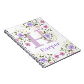 Erstmaliges Plus Name Harper mit Blume Notizblock (Rechte Seite)