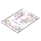 Erstmaliges Plus Name Harper mit Blume Notizblock (Linke Seite)