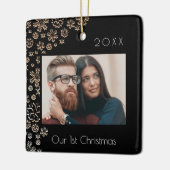 Erstmaliges Schwarzes Foto Keramikornament (Links)