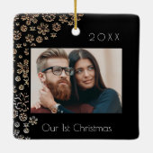 Erstmaliges Schwarzes Foto Keramikornament (Rückseite)