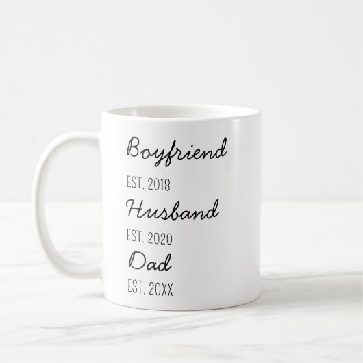 Erstmaliges Vater Geschenk von Ehefrau New Dad Per Kaffeetasse (Links)