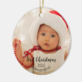 Erstmaliges Weihnachtsgeschenk Keramik Ornament (Links)