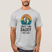 Erstmals Daddy Est 2021 New Dad Väter Day T-Sh T-Shirt (Vorderseite)