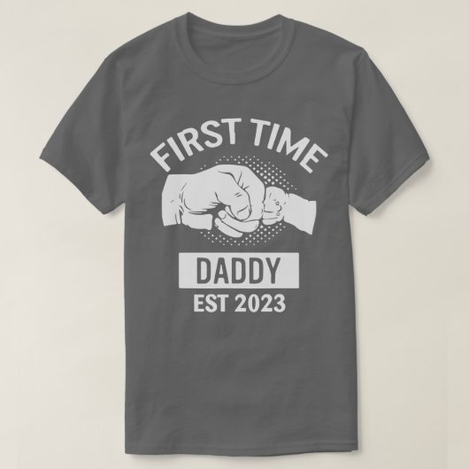 Erstmals Daddy New Dad Est 2023 Shirt Vathers Da (Design vorne)