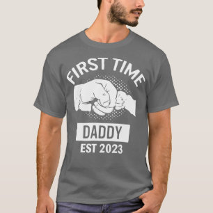 Erstmals Daddy New Dad Est 2023 Shirt Vathers Da