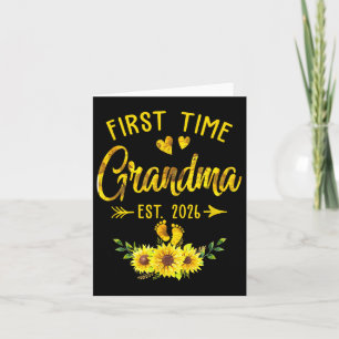 Erstmals Oma Est 2026 Sonnenblume Karte