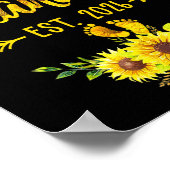 Erstmals Oma Est 2026 Sonnenblume Poster (Ecke)