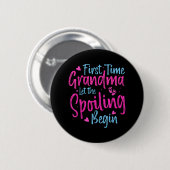 Erstmals Oma Ließ den verwöhnten Anfänger Großmot Button (Vorne & Hinten)