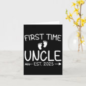 Erstmals Onkel Est. Vatertag 2025 Karte (Gelbe Blume)