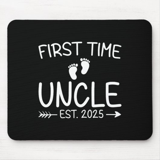 Erstmals Onkel Est. Vatertag 2025 Mousepad (Vorne)