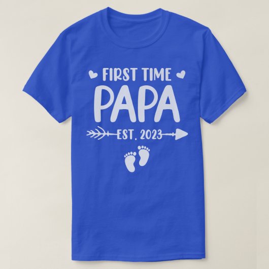 Erstmals Papa Est 2023 wird demnächst Papa Gender T-Shirt (Design vorne)