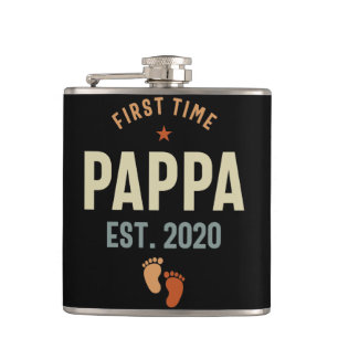Erstmals Pappa Est 2020 Daddy-Geschenk Flachmann