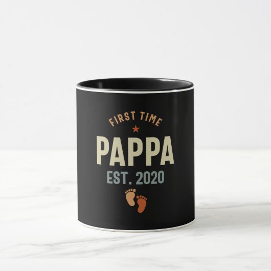 Erstmals Pappa Est 2020 Daddy-Geschenk Tasse (Zentrum)