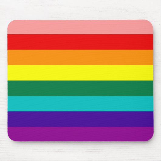 Erstmals Rainbow Gay Pride Flag Mousepad (Vorne)