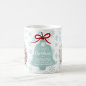 Erstmals Weihnachten Großmutter blauer Schneeflock Kaffeetasse (Mittel)
