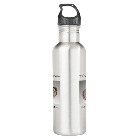 Erstmütter-Foto Edelstahlflasche (Rückseite)