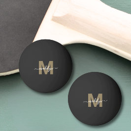Erstname der Black Gold Monogram Tischtennisball