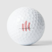 Erstname der weißen Rose Monogramm Golfball (Vorderseite)