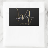 Erstname des Unternehmens Rechteckiger Aufkleber (Tasche)