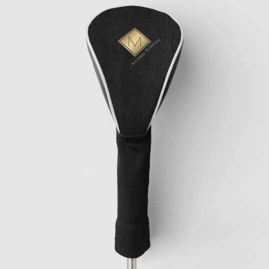 Erstname Gold Monogramm personalisiert Golf Headcover (Vorderseite)