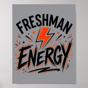 Erstsemester-Energie Zurück zur Schule Erster Tag  Poster