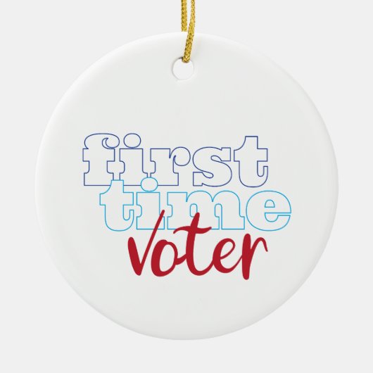 Erstwähler Keramik Ornament (Vorne)