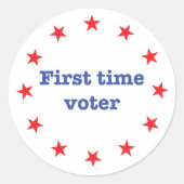 Erstwähler Runder Aufkleber (Vorderseite)