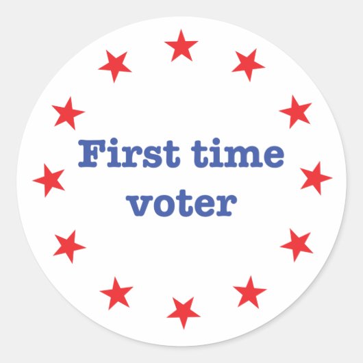 Erstwähler Runder Aufkleber (Vorderseite)