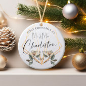 Erstweihnachtsfeier Verheiratete Keramik Keramik Ornament