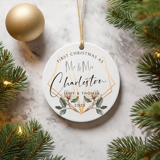 Erstweihnachtsfeier Verheiratete Keramik Keramik Ornament