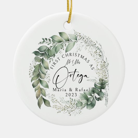 Erstweihnachtsfeier, Verheiratete Keramik Keramik Ornament (Vorne)