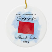 Erstweihnachtsfest im Colorado Staat Ornament (Vorne)