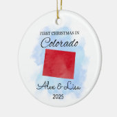 Erstweihnachtsfest im Colorado Staat Ornament (Links)