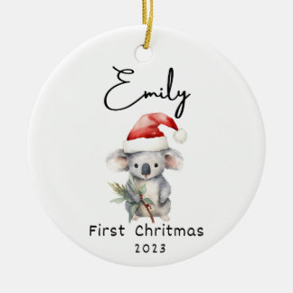 Erstweihnachtsfest, Personalisierter Name des Baby Keramik Ornament
