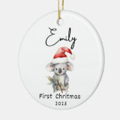 Erstweihnachtsfest, Personalisierter Name des Baby Keramik Ornament (Links)