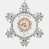 Erstweihnachtsgebäck Niedlich Deer Baby Ornament (Vorderseite)