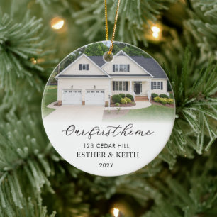 Erstwohnsitz-Adresse Einzugsfeier Keramik Ornament