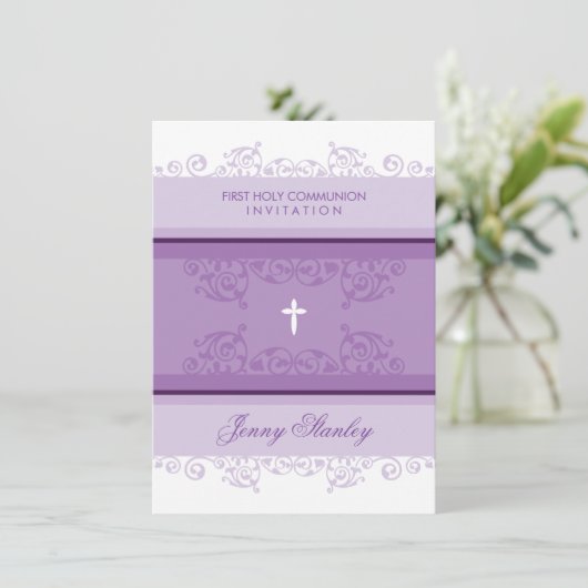 ERSUCHT DIE ERSTE GEMEINSCHAFT, EINLADUNG (Stehend Vorderseite)