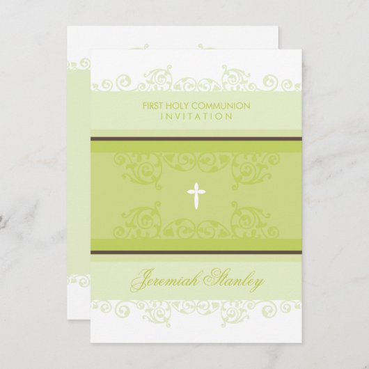 ERSUCHT DIE ERSTE GEMEINSCHAFT, EINLADUNG (Vorne/Hinten)