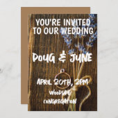 ERSUCHUNGEN RUSTISCH PERSONALISIERT EINLADUNG (Vorne/Hinten)