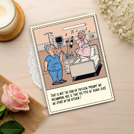 Ersütterte Krankenschwester beobachtet, wie Patien Postkarte