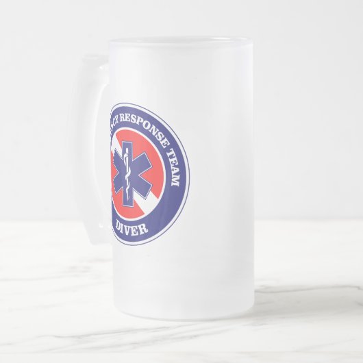 ERT Diver Mattglas Bierglas (Vorderseite Links)