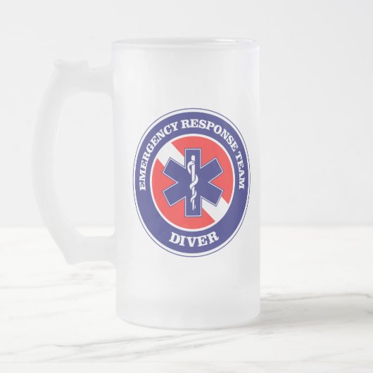 ERT Diver Mattglas Bierglas (Links)